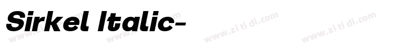 Sirkel Italic字体转换